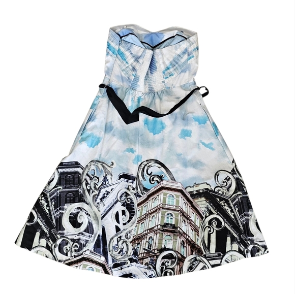 Anthropologie Moulinette Soeurs Retro Classic Skyward Tie Waist Dress Size 4 - Picture 3 of 5